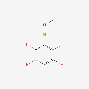 molecular formula C9H9F5OSi B13757866 Silane, methoxydimethyl(pentafluorophenyl)- CAS No. 23761-74-2