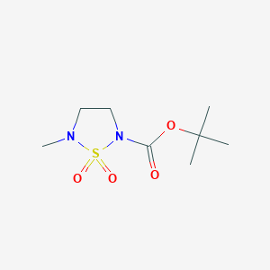 molecular formula C8H16N2O4S B13757871 Tert-butyl 5-methyl-1,1-dioxo-1,2,5-thiadiazolidine-2-carboxylate CAS No. 263719-77-3