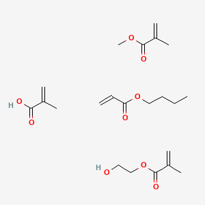 molecular formula C22H36O9 B13757924 Butyl prop-2-enoate;2-hydroxyethyl 2-methylprop-2-enoate;methyl 2-methylprop-2-enoate;2-methylprop-2-enoic acid CAS No. 25035-89-6