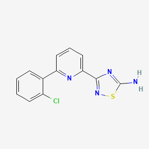molecular formula C13H9ClN4S B13757952 3-(6-(2-Chlorophenyl)pyridin-2-yl)-1,2,4-thiadiazol-5-amine CAS No. 1179361-10-4