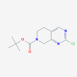 molecular formula C12H16ClN3O2 B1375796 tert-Butyl 2-chloro-5,6-dihydropyrido[3,4-d]pyrimidine-7(8H)-carboxylate CAS No. 1196156-15-6