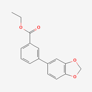 molecular formula C16H14O4 B13757968 3-Benzo[1,3]dioxol-5-yl-benzoic acid ethyl ester CAS No. 24351-55-1