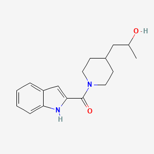 molecular formula C17H22N2O2 B13757991 1-[1-(1H-indol-2-ylcarbonyl)piperidin-4-yl]propan-2-ol 