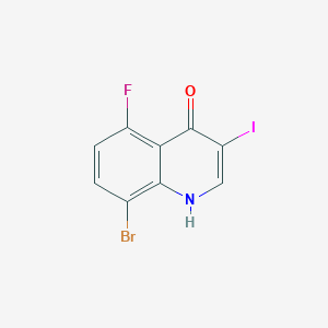 molecular formula C9H4BrFINO B1375800 8-Bromo-5-fluoro-3-iodoquinolin-4-ol CAS No. 1395493-17-0