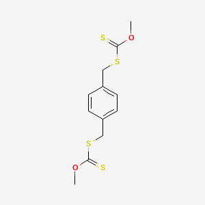 molecular formula C12H14O2S4 B13758005 p-Xylylenebis(O-methylxanthate) CAS No. 73771-65-0