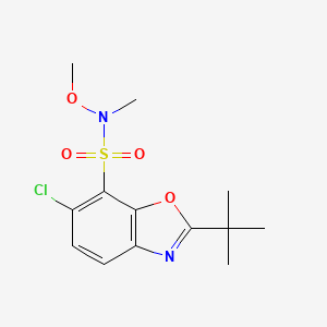 molecular formula C13H17ClN2O4S B1375801 2-(tert-Butyl)-6-chloro-N-methoxy-N-methylbenzo[d]oxazole-7-sulfonamide CAS No. 1206896-20-9