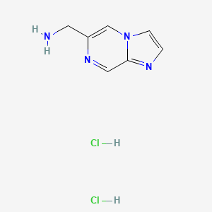 molecular formula C7H10Cl2N4 B1375802 6-Aminomethyl-imidazo[1,2-A]pyrazine 2hcl CAS No. 1352305-27-1