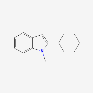 molecular formula C15H17N B13758074 2-Cyclohex-2-enyl-1-methyl-1H-indole 