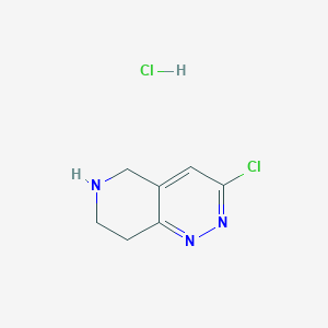 molecular formula C7H9Cl2N3 B1375809 3-Chloro-5,6,7,8-tetrahydropyrido[4,3-c]pyridazine hydrochloride CAS No. 1314770-27-8