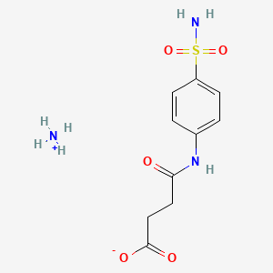 molecular formula C10H15N3O5S B13758093 Butanoic acid, 4-((4-(aminosulfonyl)phenyl)amino)-4-oxo-, monoammonium salt CAS No. 112997-65-6