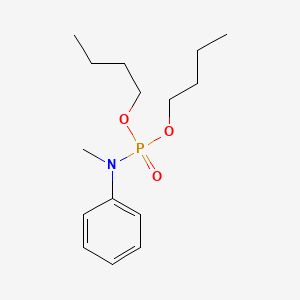 molecular formula C15H26NO3P B13758104 Dibutyl methylphenylphosphoramidate CAS No. 52670-79-8