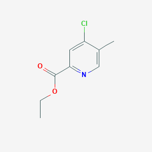 molecular formula C9H10ClNO2 B1375812 Ethyl 4-chloro-5-methylpicolinate CAS No. 1261739-13-2