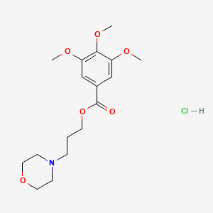 molecular formula C17H26ClNO6 B13758123 Benzoic acid, 3,4,5-trimethoxy-, 3-morpholinopropyl ester, hydrochloride CAS No. 108479-29-4