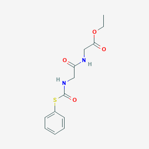 molecular formula C13H16N2O4S B13758130 Ethyl 2-[[2-(phenylsulfanylcarbonylamino)acetyl]amino]acetate CAS No. 5589-84-4