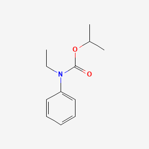 molecular formula C12H17NO2 B13758152 Carbamic acid, ethylphenyl-, 1-methylethyl ester CAS No. 56961-11-6