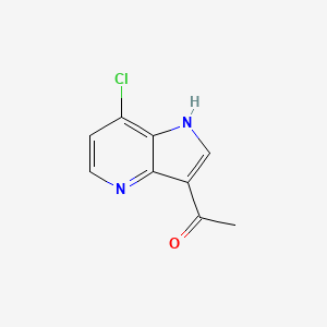 molecular formula C9H7ClN2O B1375816 1-(7-Chloro-1H-pyrrolo[3,2-b]pyridin-3-yl)ethanone CAS No. 1260385-01-0