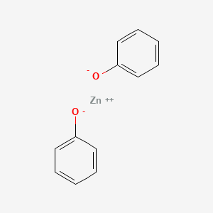 molecular formula C12H10O2Zn B13758223 Zinc diphenoxide CAS No. 555-91-9
