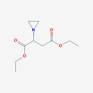 molecular formula C10H17NO4 B13758237 Butanedioic acid,2-(1-aziridinyl)-, 1,4-diethyl ester CAS No. 1137-24-2