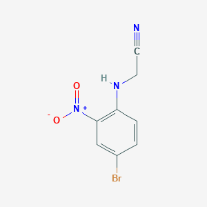 molecular formula C8H6BrN3O2 B13758302 2-(4-Bromo-2-nitroanilino)acetonitrile 