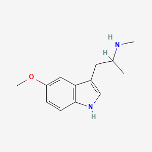 molecular formula C13H18N2O B13758306 5-Methoxy-3-(2-methylaminopropyl)indole CAS No. 4822-13-3