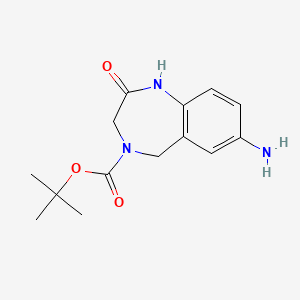 tert-Butyl 7-amino-2-oxo-2,3-dihydro-1H-benzo[e][1,4]diazepine-4(5H)-carboxylate