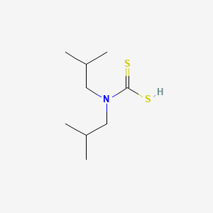 molecular formula C9H19NS2 B13758313 Di-(isobutyl)dithiocarbamic acid CAS No. 7283-77-4