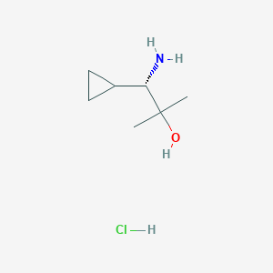 molecular formula C7H16ClNO B1375832 (S)-1-Amino-1-cyclopropyl-2-methylpropan-2-OL hcl CAS No. 1363408-33-6