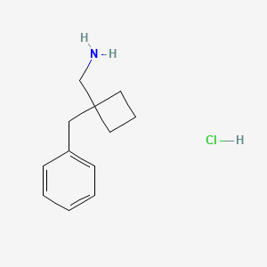 molecular formula C12H18ClN B1375845 (1-Benzylcyclobutyl)methanamine hydrochloride CAS No. 1384264-61-2