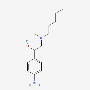 molecular formula C14H24N2O B13758451 alpha-(p-Aminophenyl)-beta-methylpentylaminoethanol CAS No. 108620-72-0