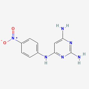 molecular formula C10H10N6O2 B13758470 2,4-Diamino-6-p-nitroanilinopyrimidine 
