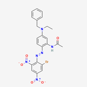 molecular formula C23H21BrN6O5 B13758472 Acetamide, N-(2-((2-bromo-4,6-dinitrophenyl)azo)-5-(ethyl(phenylmethyl)amino)phenyl)- CAS No. 51897-37-1