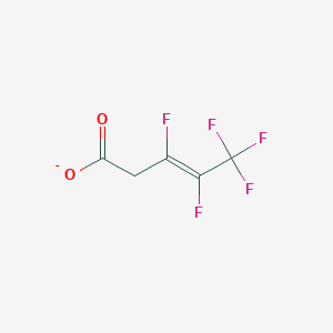 molecular formula C5H2F5O2- B13758489 (E)-3,4,5,5,5-pentafluoropent-3-enoate 