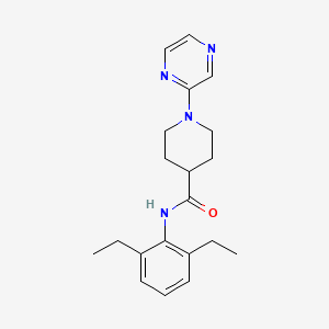 molecular formula C20H26N4O B13758507 N-(2,6-diethylphenyl)-1-pyrazin-2-ylpiperidine-4-carboxamide 