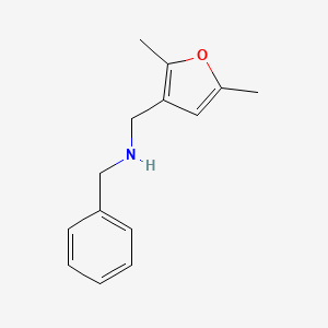 molecular formula C14H17NO B13758523 N-Benzyl-1-(2,5-dimethylfuran-3-yl)methanamine 