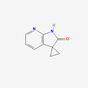 molecular formula C9H8N2O B1375855 Spiro[cyclopropane-1,3'-pyrrolo[2,3-B]pyridin]-2'(1'H)-one CAS No. 1416438-78-2