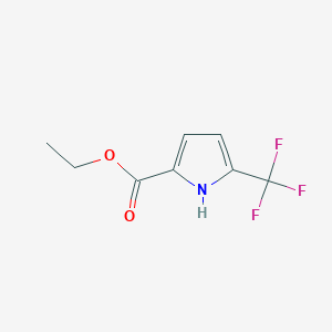 molecular formula C8H8F3NO2 B1375859 ethyl 5-(trifluoromethyl)-1H-pyrrole-2-carboxylate CAS No. 1414887-27-6