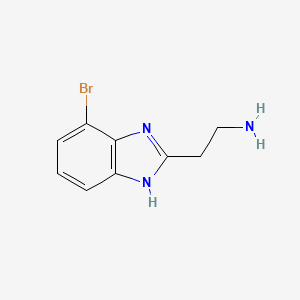 molecular formula C9H10BrN3 B1375868 1H-Benzimidazole-2-ethanamine, 7-bromo- CAS No. 3324-07-0