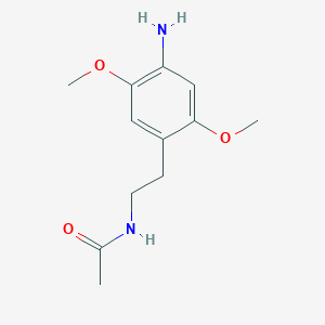 molecular formula C12H18N2O3 B1375870 N-[2-(4-amino-2,5-dimethoxyphenyl)ethyl]acetamide CAS No. 88441-02-5