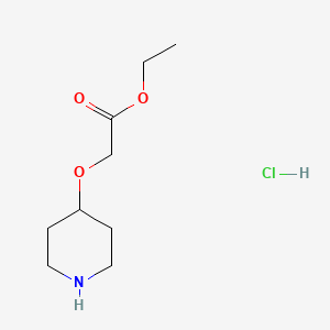 molecular formula C9H18ClNO3 B1375875 Ethyl (piperidin-4-yloxy)-acetate hydrochloride CAS No. 209112-79-8