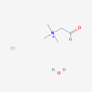 molecular formula C5H14ClNO2 B1375879 Ethanaminium, N,N,N-trimethyl-2-oxo-, chloride, monohydrate CAS No. 92397-80-3