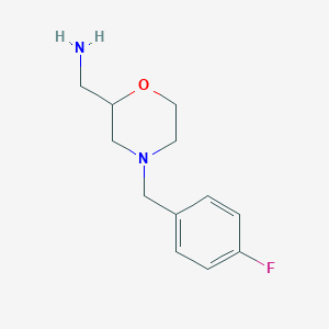molecular formula C12H17FN2O B137588 2-Aminomethy-4-(4-Fluorobenzyl)Morpholine CAS No. 112914-13-3