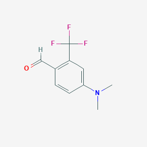 molecular formula C10H10F3NO B1375881 4-(Dimethylamino)-2-(trifluoromethyl)benzaldehyde CAS No. 63333-25-5