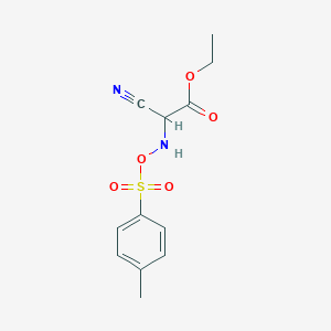 Acetic acid, cyano[[[(4-methylphenyl)sulfonyl]oxy]amino]-, ethyl ester