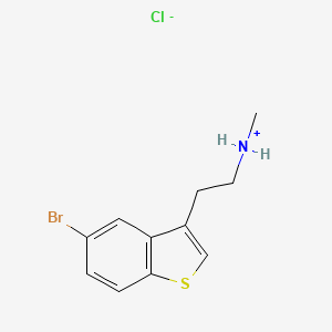 molecular formula C11H13BrClNS B13758885 5-Bromo-N-methylbenzo(b)thiophene-3-ethylamine, hydrochloride CAS No. 22964-02-9