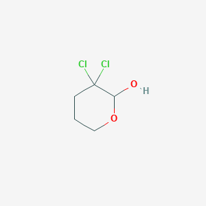 molecular formula C5H8Cl2O2 B13758961 3,3-dichlorooxan-2-ol CAS No. 76043-70-4