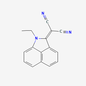molecular formula C16H11N3 B13758966 (1-Ethylbenz(cd)indol-2(1H)-ylidene)malononitrile CAS No. 57232-94-7