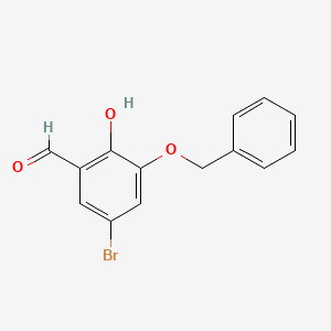 molecular formula C14H11BrO3 B1375897 3-(Benzyloxy)-5-bromo-2-hydroxybenzaldehyde CAS No. 697302-70-8