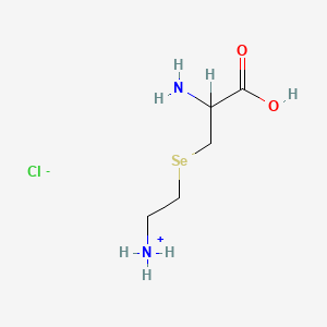molecular formula C5H13ClN2O2Se B13758976 Alanine, 3-((2-aminoethyl)seleno)-, monohydrochloride CAS No. 59660-87-6