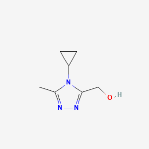 molecular formula C7H11N3O B1375903 (4-环丙基-5-甲基-4H-1,2,4-三唑-3-基)甲醇 CAS No. 1432681-11-2