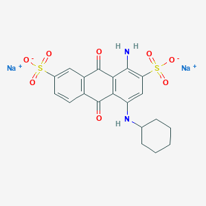 molecular formula C20H18N2Na2O8S2 B13759031 Disodium;1-amino-4-(cyclohexylamino)-9,10-dioxoanthracene-2,7-disulfonate CAS No. 72187-20-3